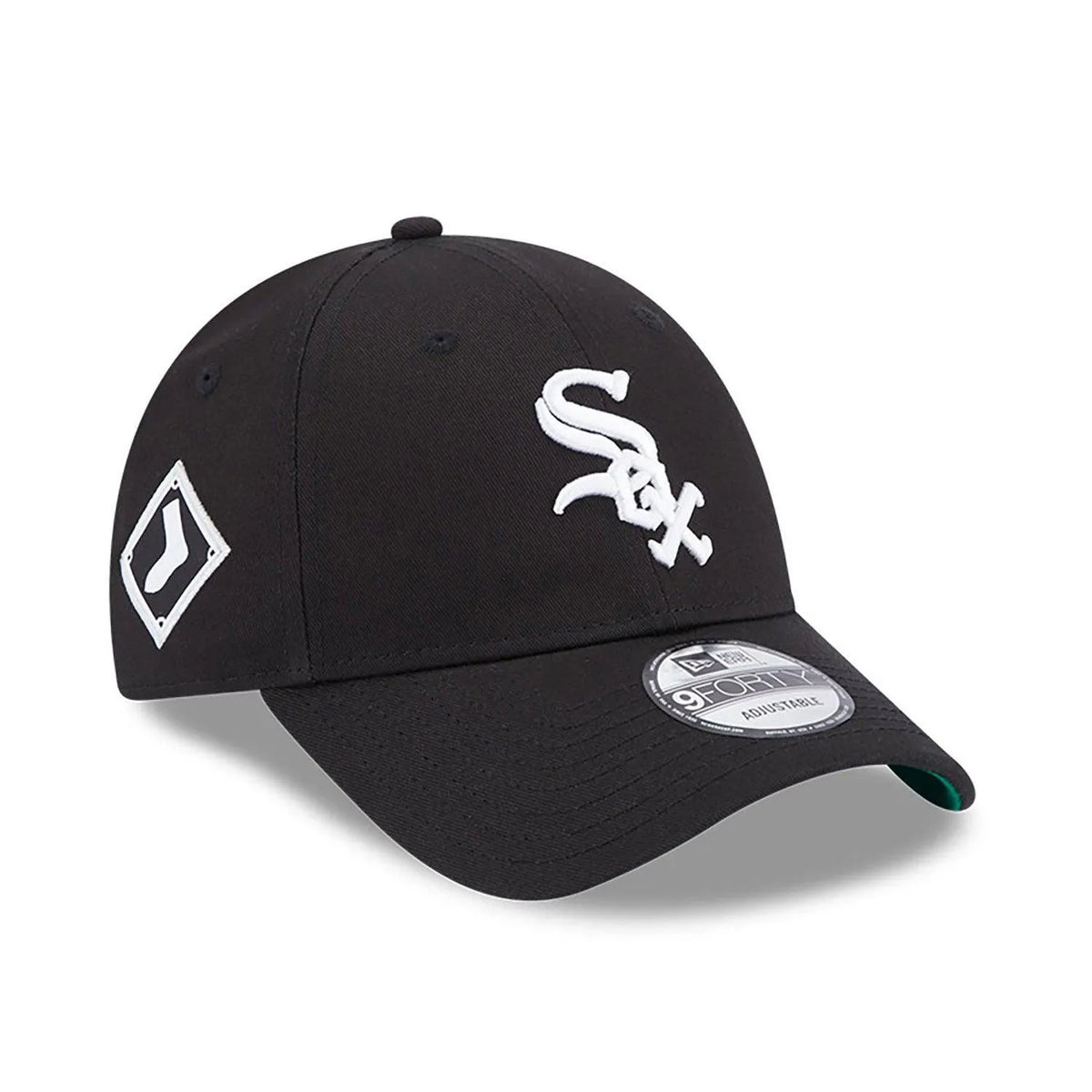 New Era Chicago White Sox Team Side Patch Black 9FORTY Baseball Baseball 60364393