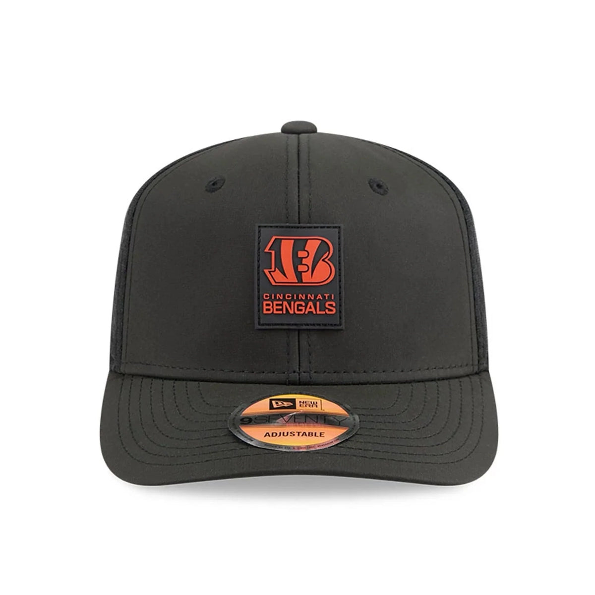 New Era Cincinnati Bengals B NFL Sideline 2025 Black 9SEVENTY Trucker Stretch Snap - baseball sapka