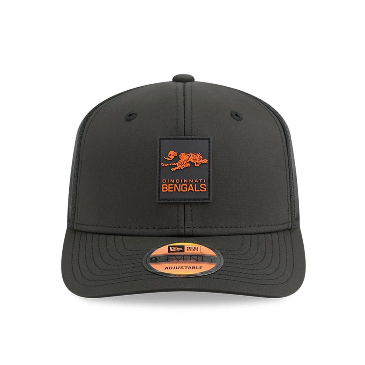 New Era Cincinnati Bengals NFL Sideline 2025 Black 9SEVENTY Trucker Stretch Snap - baseball sapka