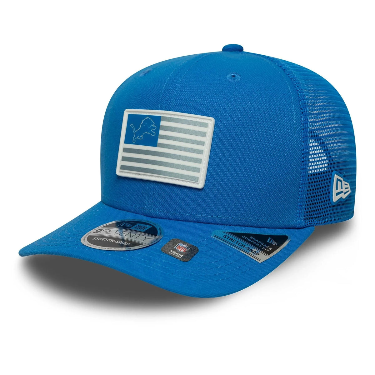 New Era Detroit Lions NFL Flag Blue 9SEVENTY Stretch Snap sapka