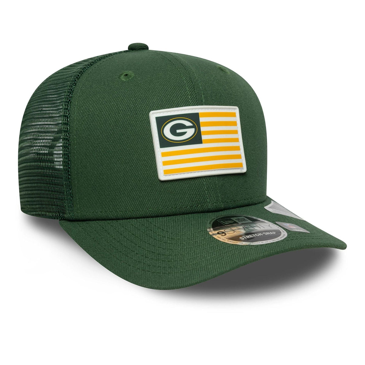 New Era Green Bay Packers NFL Flag Dark Green 9SEVENTY Stretch Snap sapka