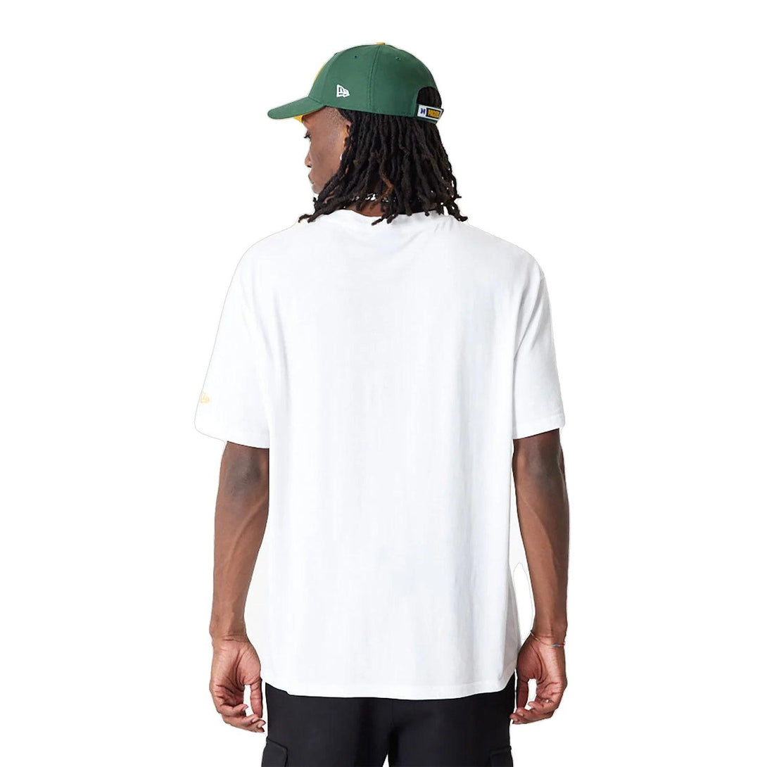 New Era Green Bay Packers NFL Script White Oversized Póló - Sportmania.hu