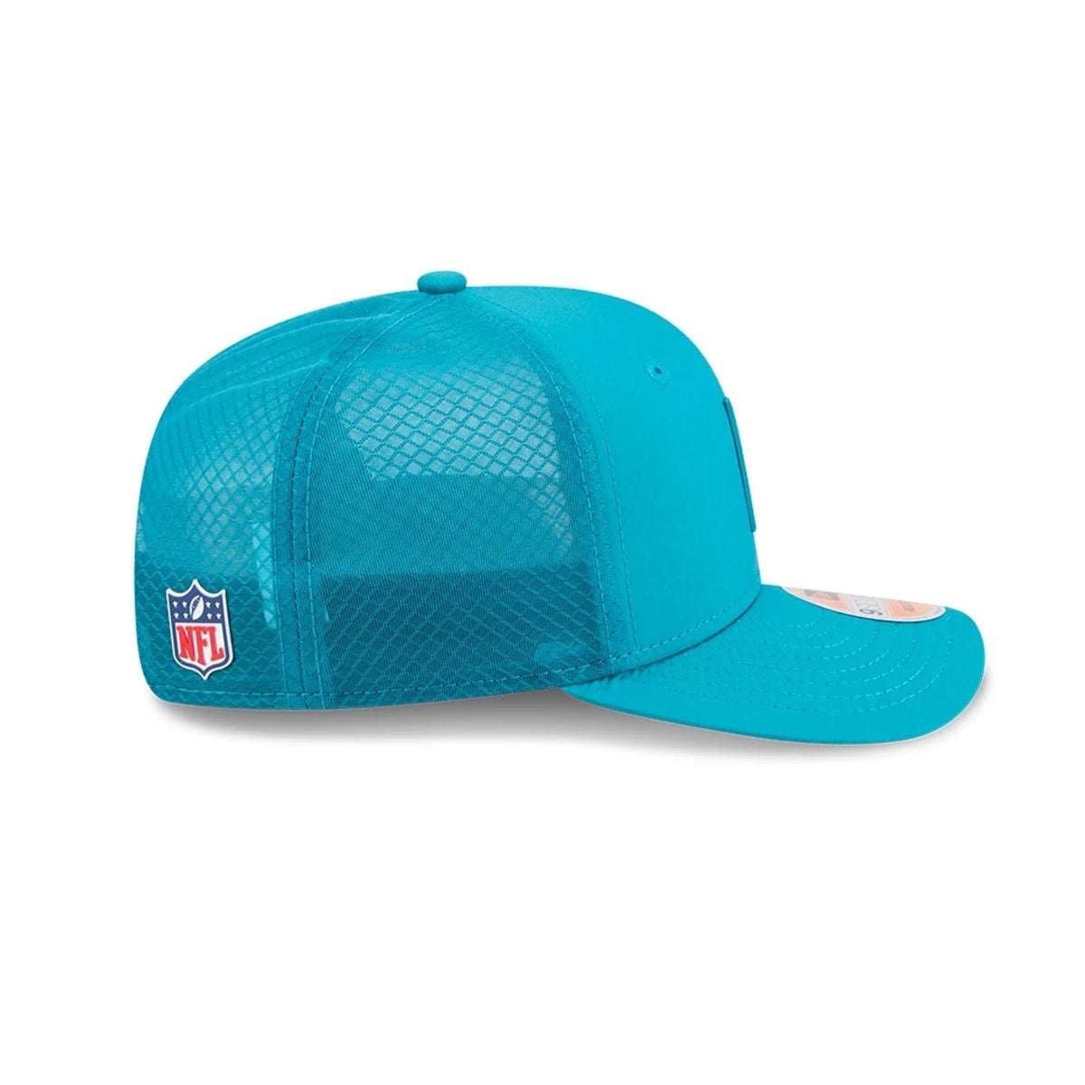 New Era Jacksonville Jaguars NFL Sideline 2025 Turquoise 9SEVENTY Trucker Stretch Snap - baseball sapka