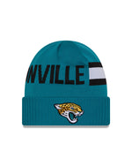 New Era Jacksonville Jaguars NFL Sideline Cuff Knit kötött sapka