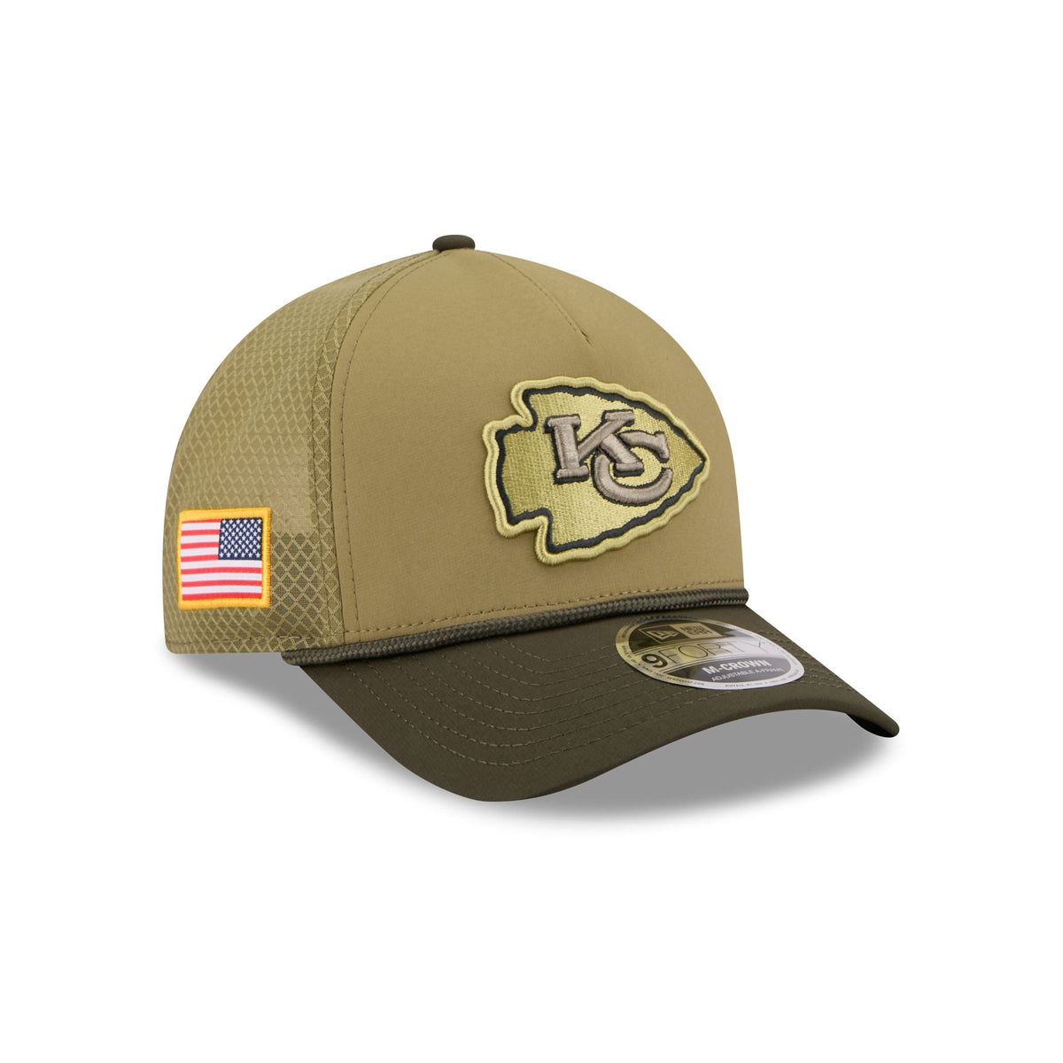 New Era Kansas City Chiefs 2025 Salute to Service 9FORTY M-Crown A-Frame Trucker - baseball sapka