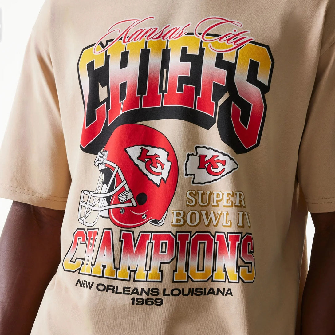 New Era Kansas City Chiefs NFL Washed Super Bowl Beige Oversized póló - Sportmania.hu