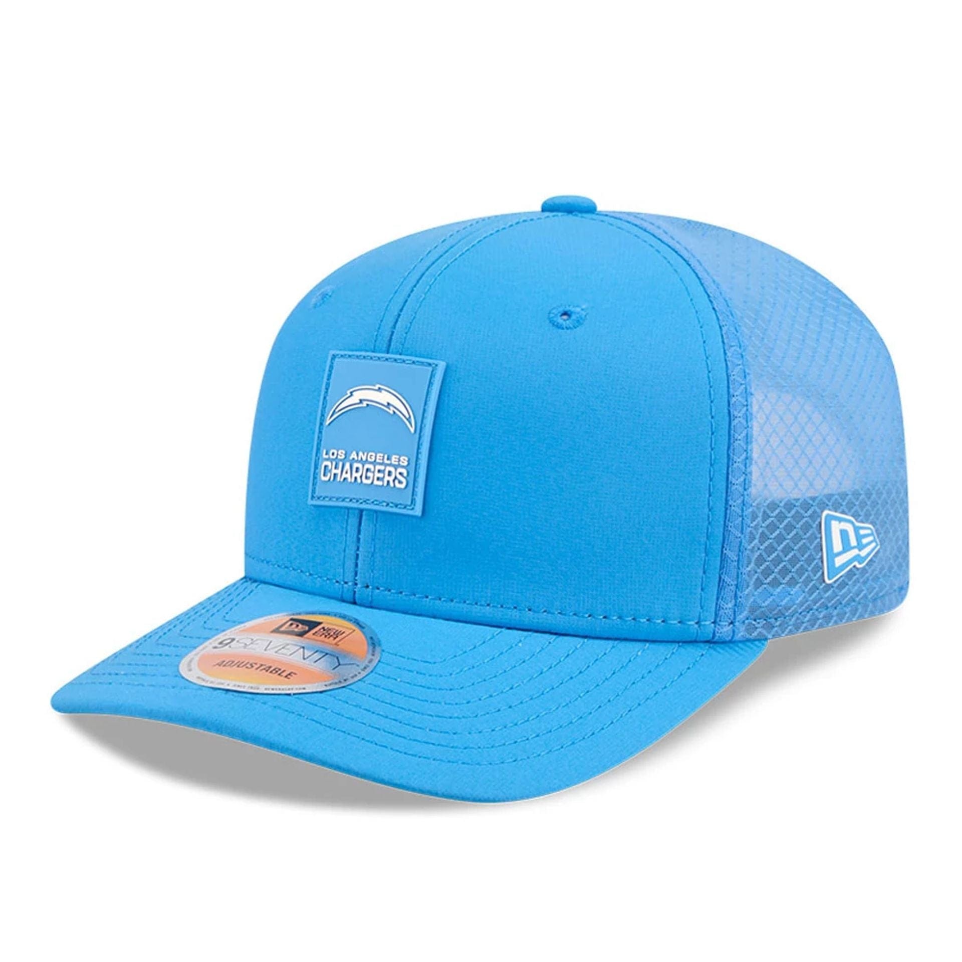 New Era LA Chargers NFL Sideline 2025 Blue 9SEVENTY Trucker Stretch Snap - baseball sapka
