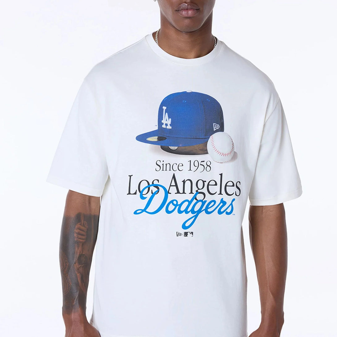 New Era LA Dodgers MLB Script Open White Póló - Sportmania.hu