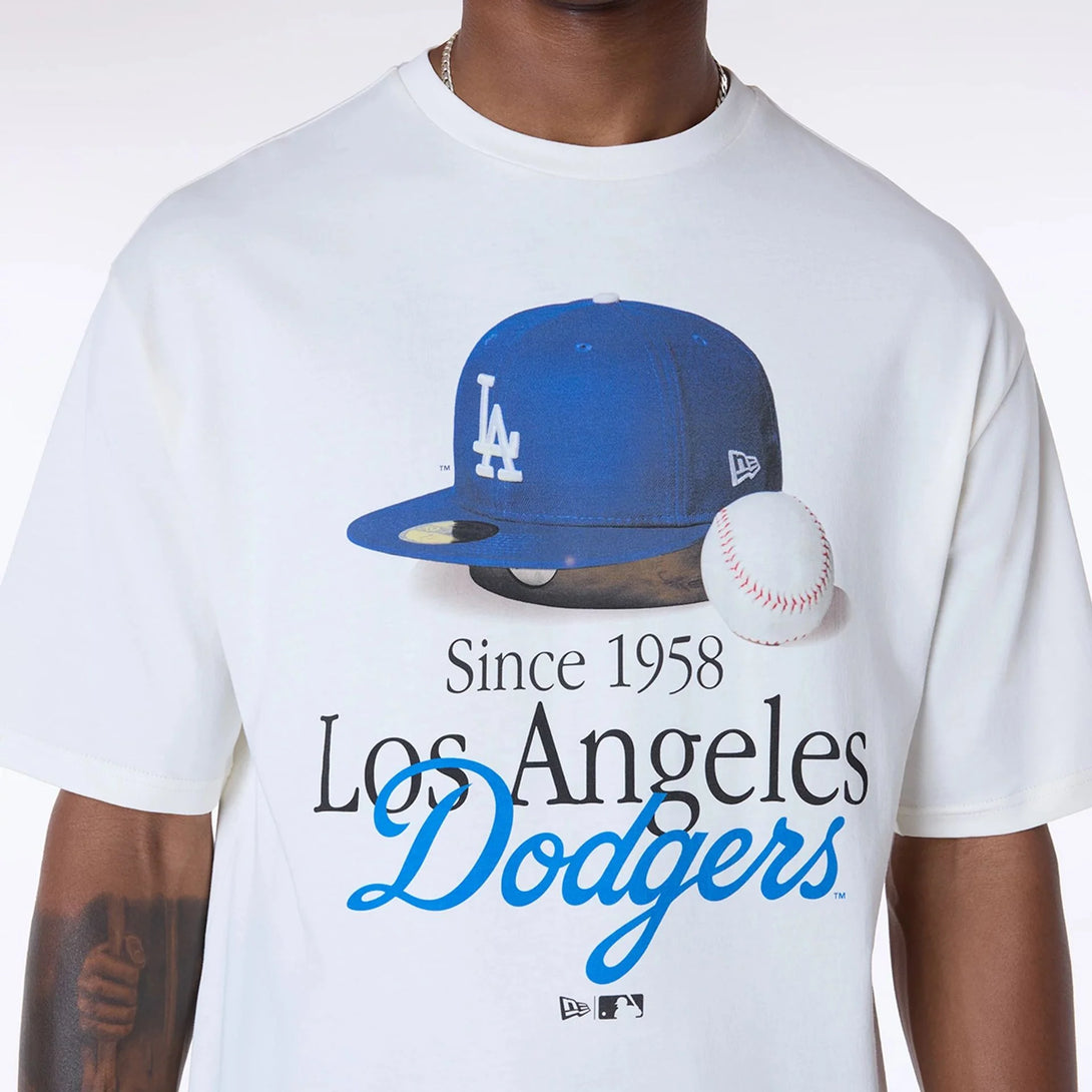 New Era LA Dodgers MLB Script Open White Póló - Sportmania.hu