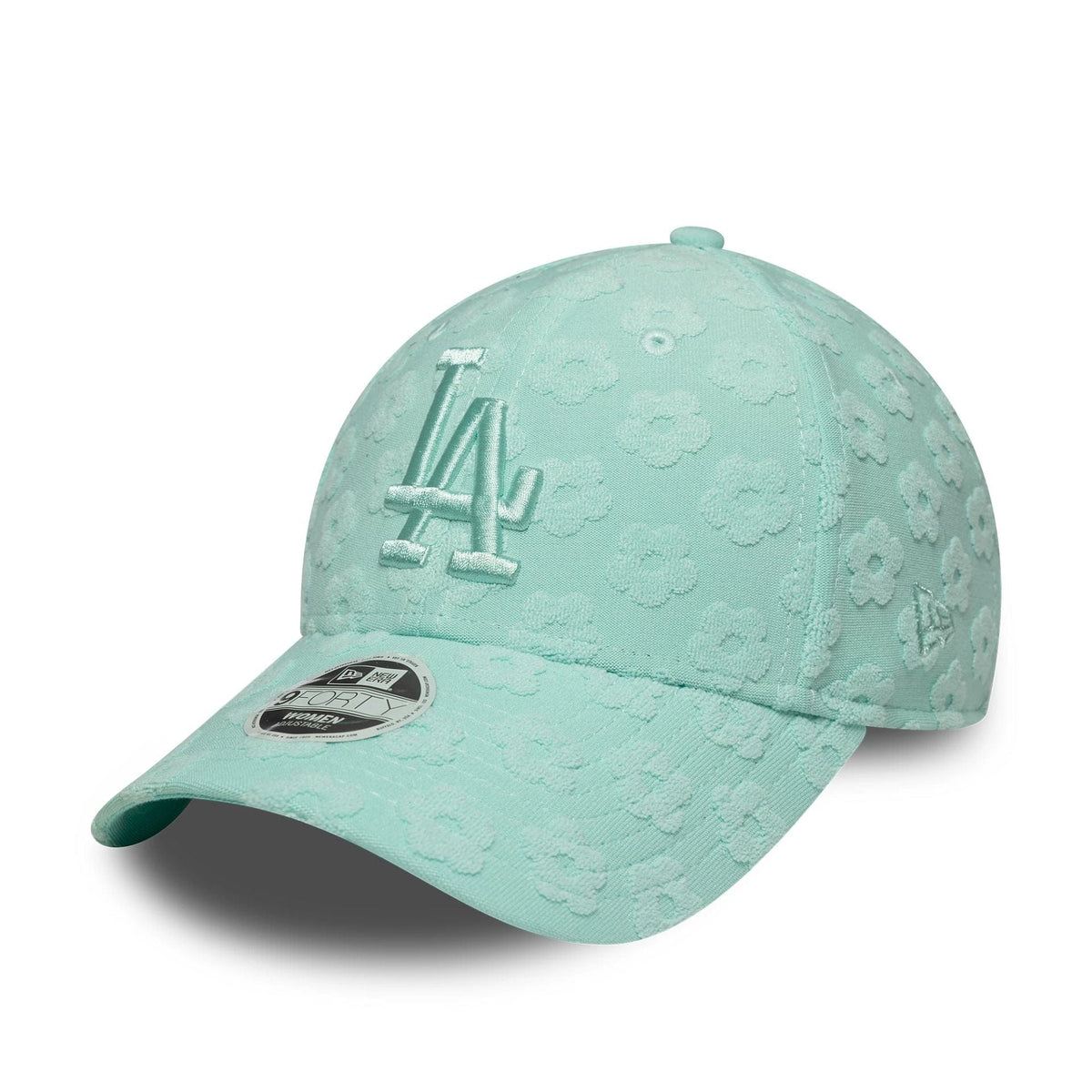 New Era LA Dodgers Womens MLB Floral Towelling Pastel Green 9FORTY baseball sapka