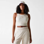 New Era LA Dodgers Womens MLB Rib Light Beige Rib Tank Top