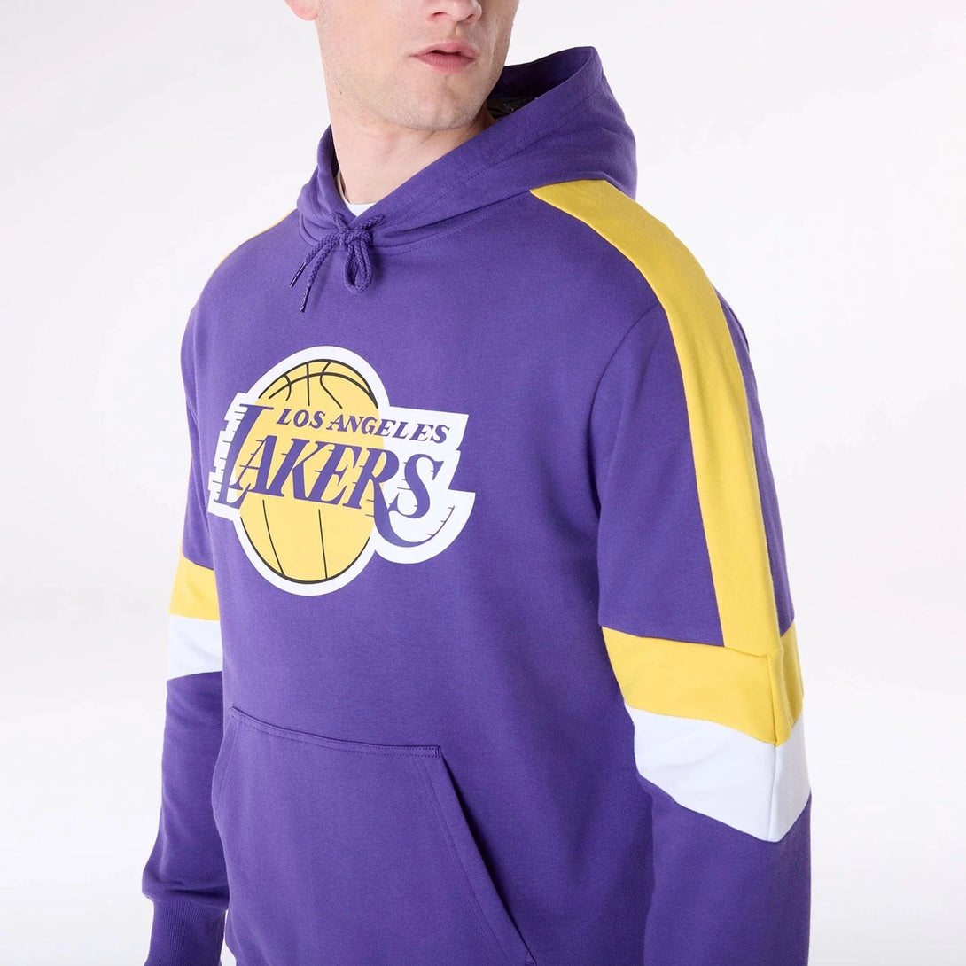 New Era LA Lakers Colour Block Purple Oversized kapucnis pulóver - Sportmania.hu