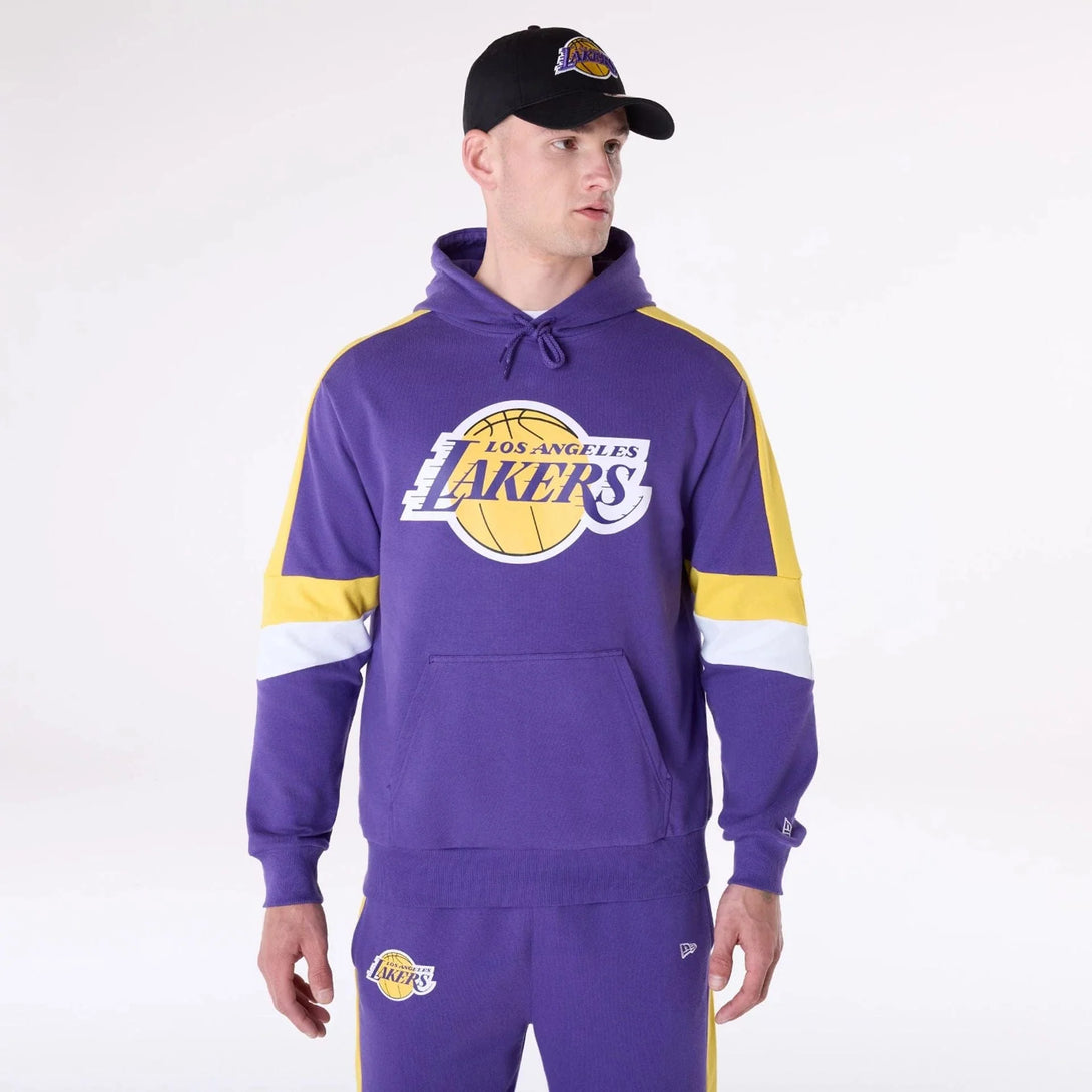 New Era LA Lakers Colour Block Purple Oversized kapucnis pulóver - Sportmania.hu