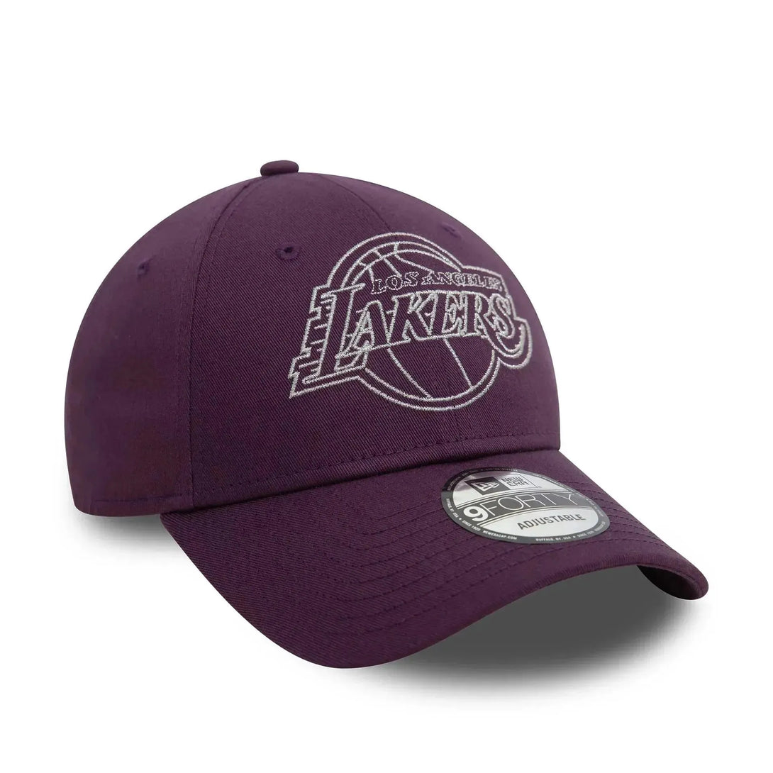 New Era LA Lakers Metallic Outline Dark Purple 9FORTY baseball sapka - Sportmania.hu