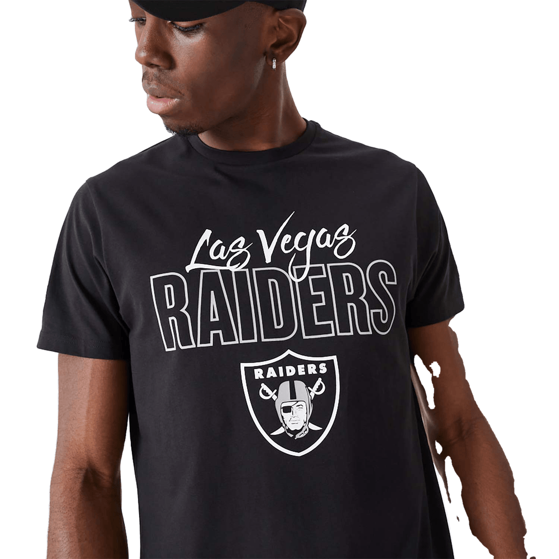 New Era Las Vegas Raiders NFL Script Black Póló - Sportmania.hu