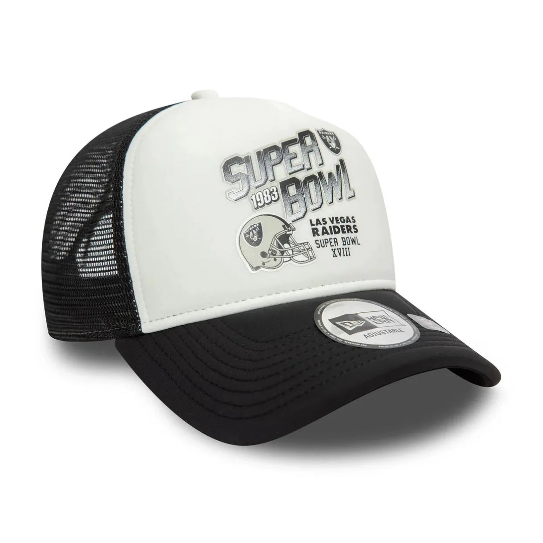New Era Las Vegas Raiders Super Bowl Black 9FORTY A-Frame Trucker sapka - Sportmania.hu
