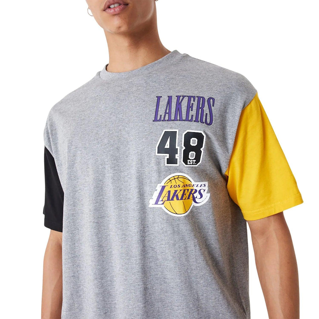 New Era Los Angeles Lakers NBA Cut Sew Grey Oversized Póló - Sportmania.hu