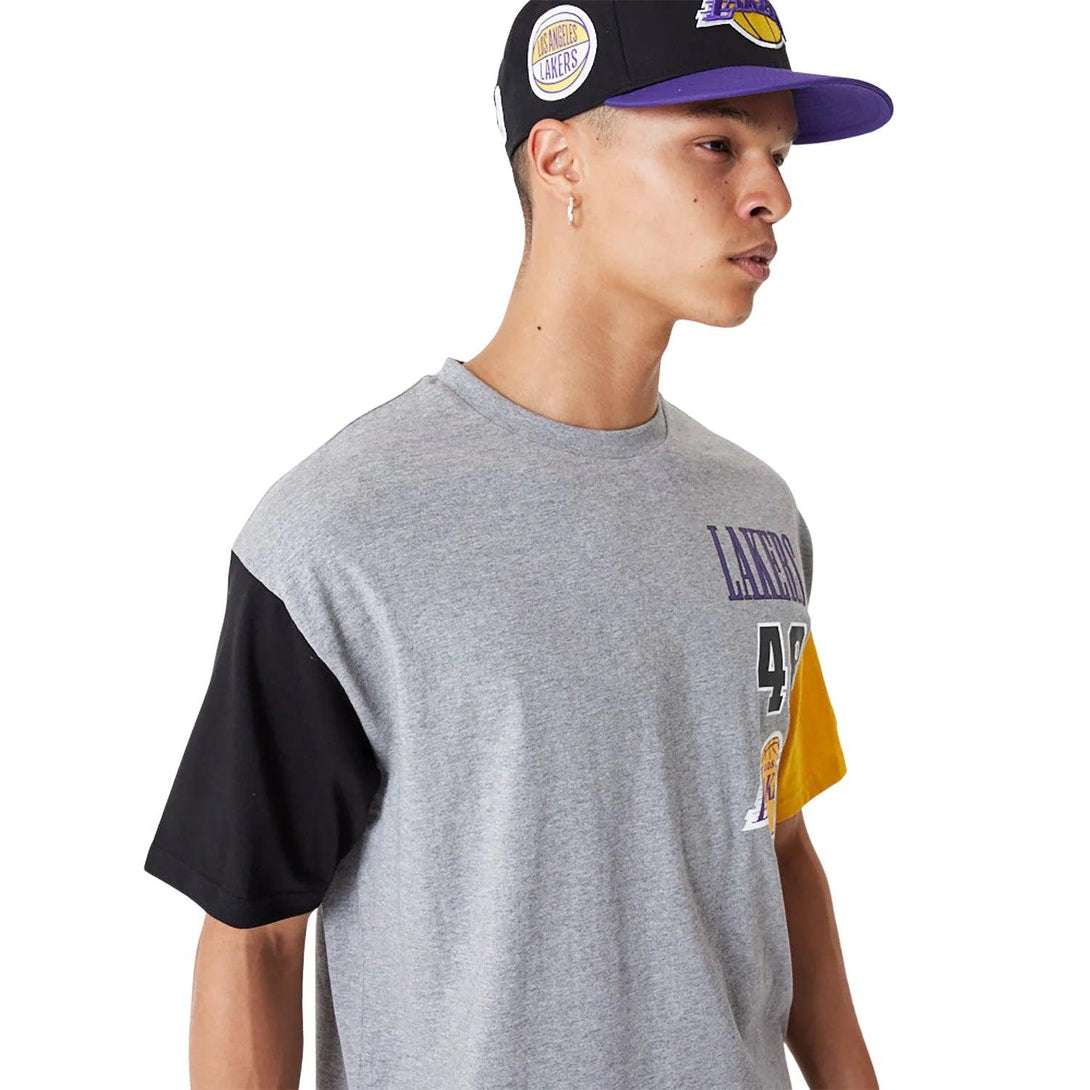 New Era Los Angeles Lakers NBA Cut Sew Grey Oversized Póló - Sportmania.hu