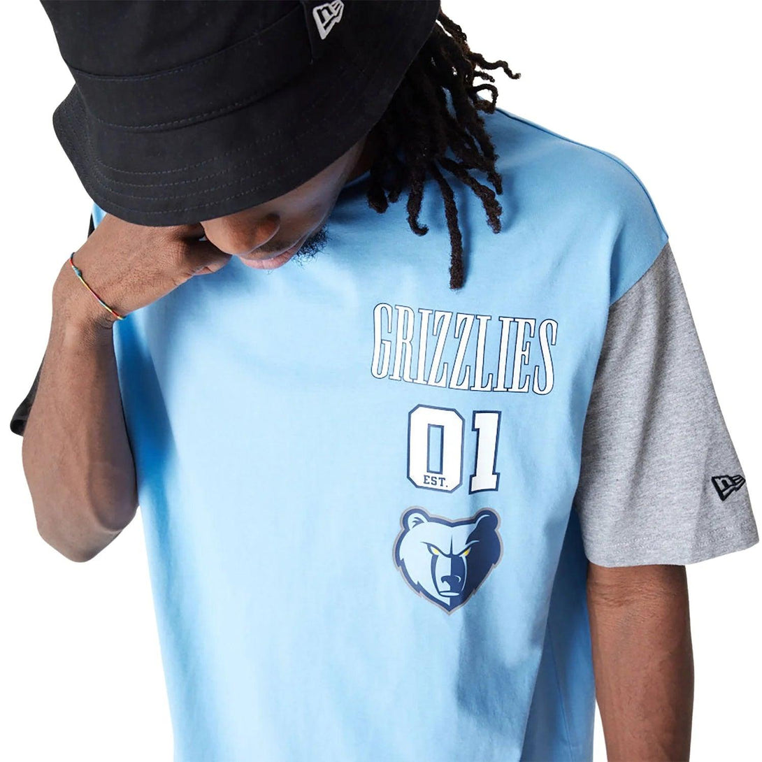 New Era Memphis Grizzlies NBA Cut Sew Pastel Blue Oversized Póló - Sportmania.hu