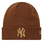 New Era Metallic Logo Beanie New York Yankees Hat Brown női téli sapka, egy méret