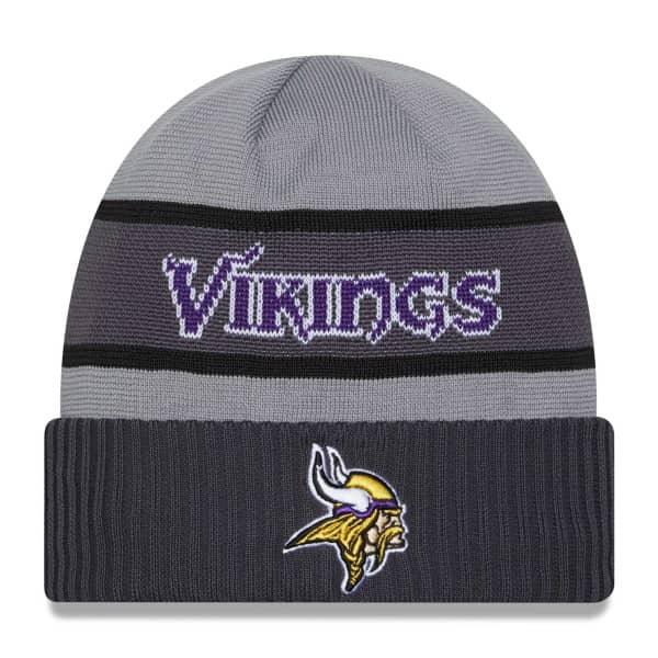 New Era Minnesota Vikings NFL Sideline Grey Cuff Knit Beanie kötött sapka - Sportmania.hu