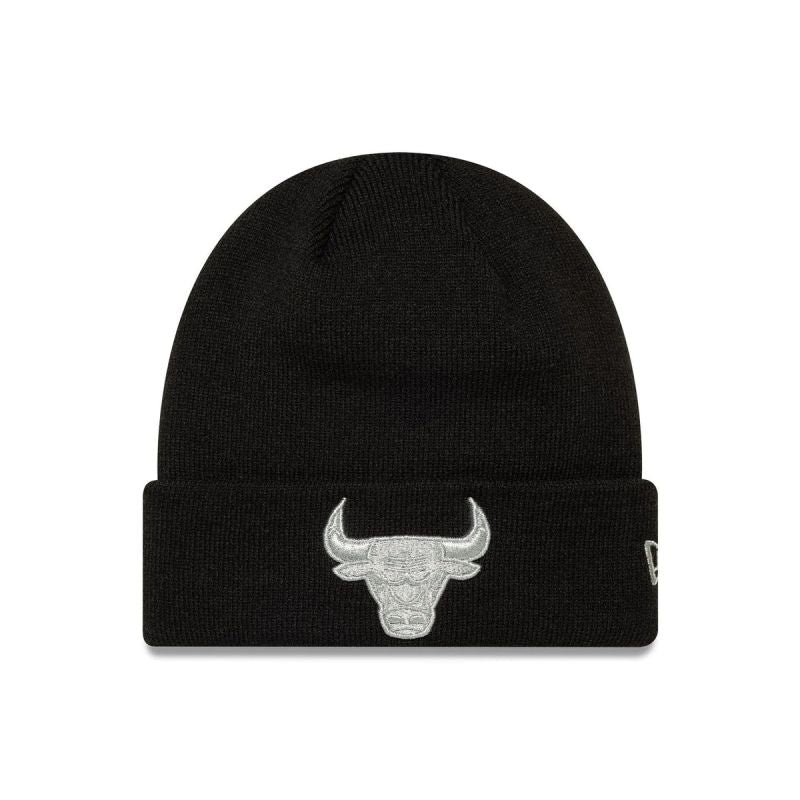 New Era NBA Chicago Bulls Metallic Black Cuff Knit Beanie - uniwersalny kötött sapka 60691272
