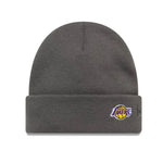 New Era NBA LA Los Angeles Lakers Mini Logo Dark Grey Cuff Knit Beanie - uniwersalny kötött sapka 60691118