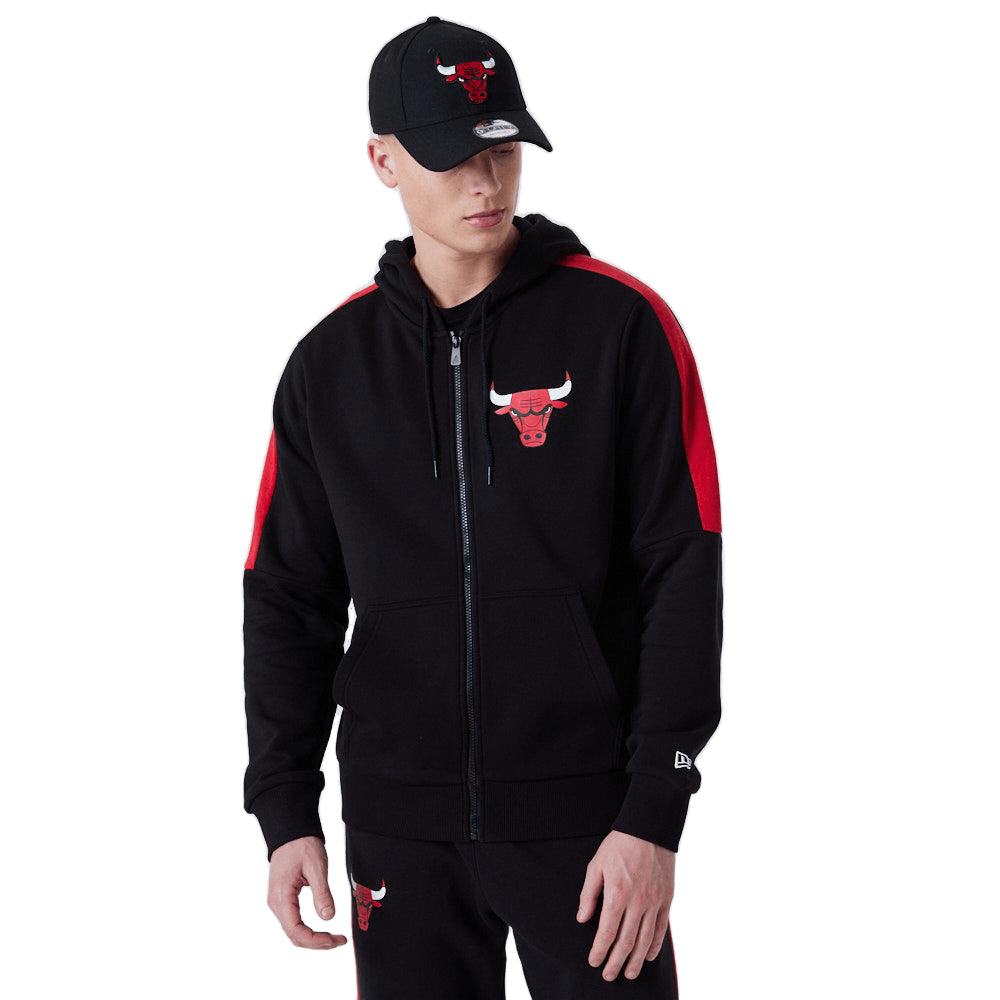 New Era Chicago Bulls NBA Full Zip Panel Detail Black kapucnis pulóver - Sportmania.hu