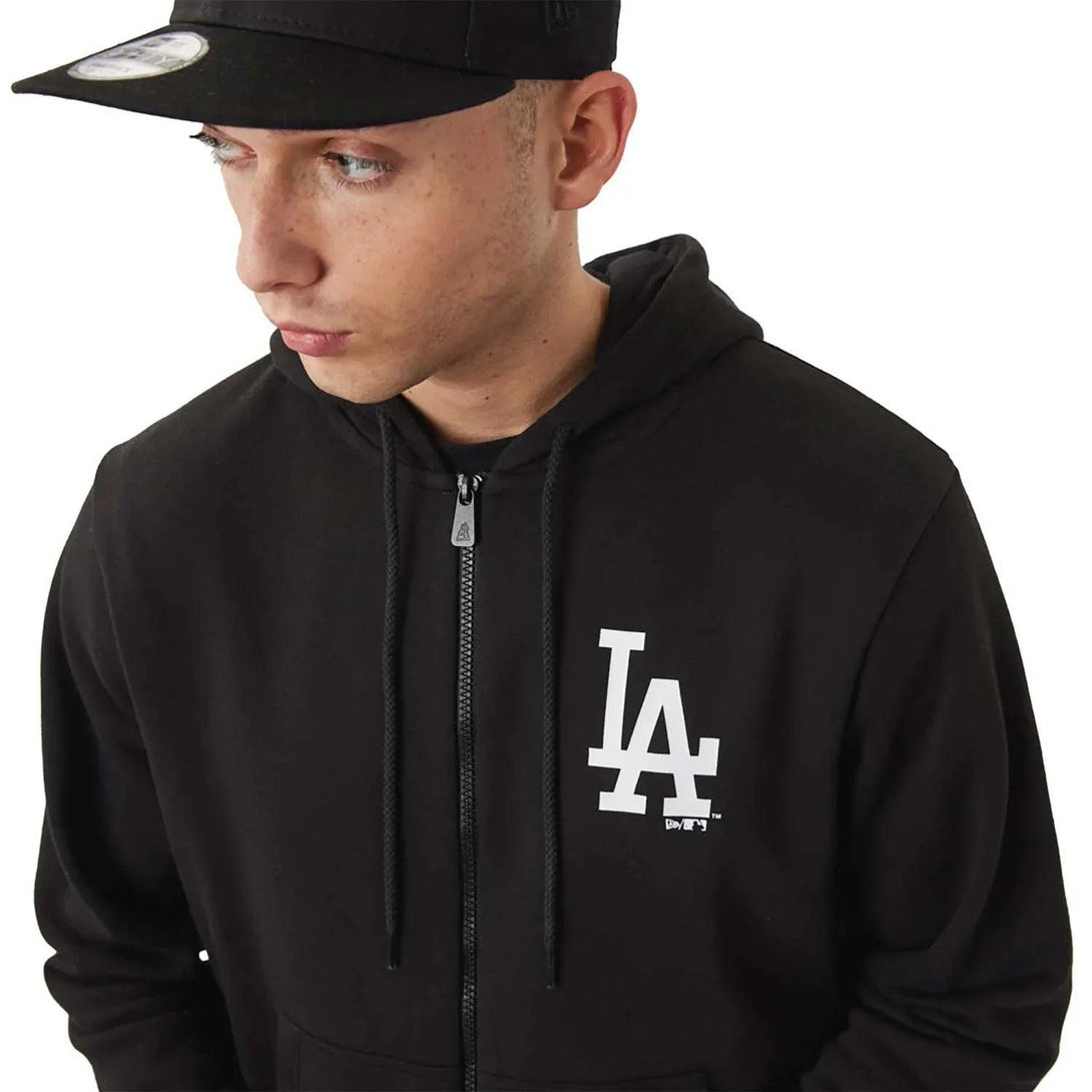 New Era LA Dodgers MLB League Essential Black cipzáras pulóver kapucnis pulóver - Sportmania.hu