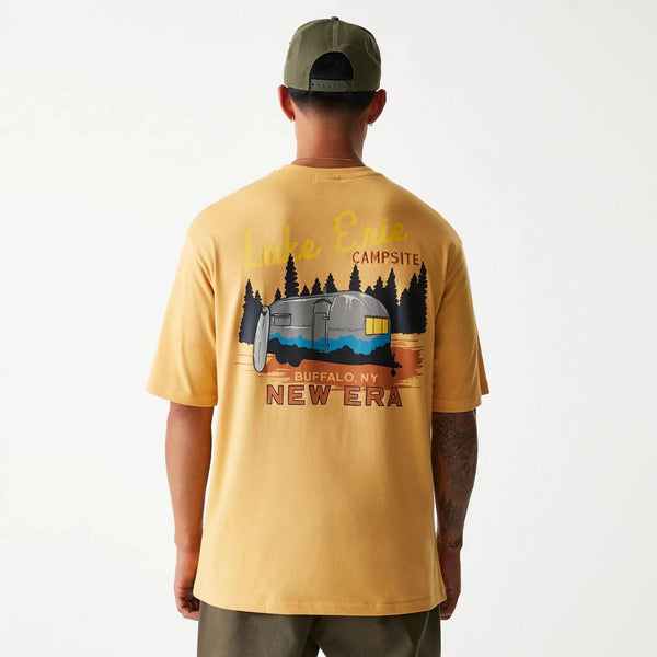 New Era New Era Vacation Graphic Beige Oversized póló - Sportmania.hu