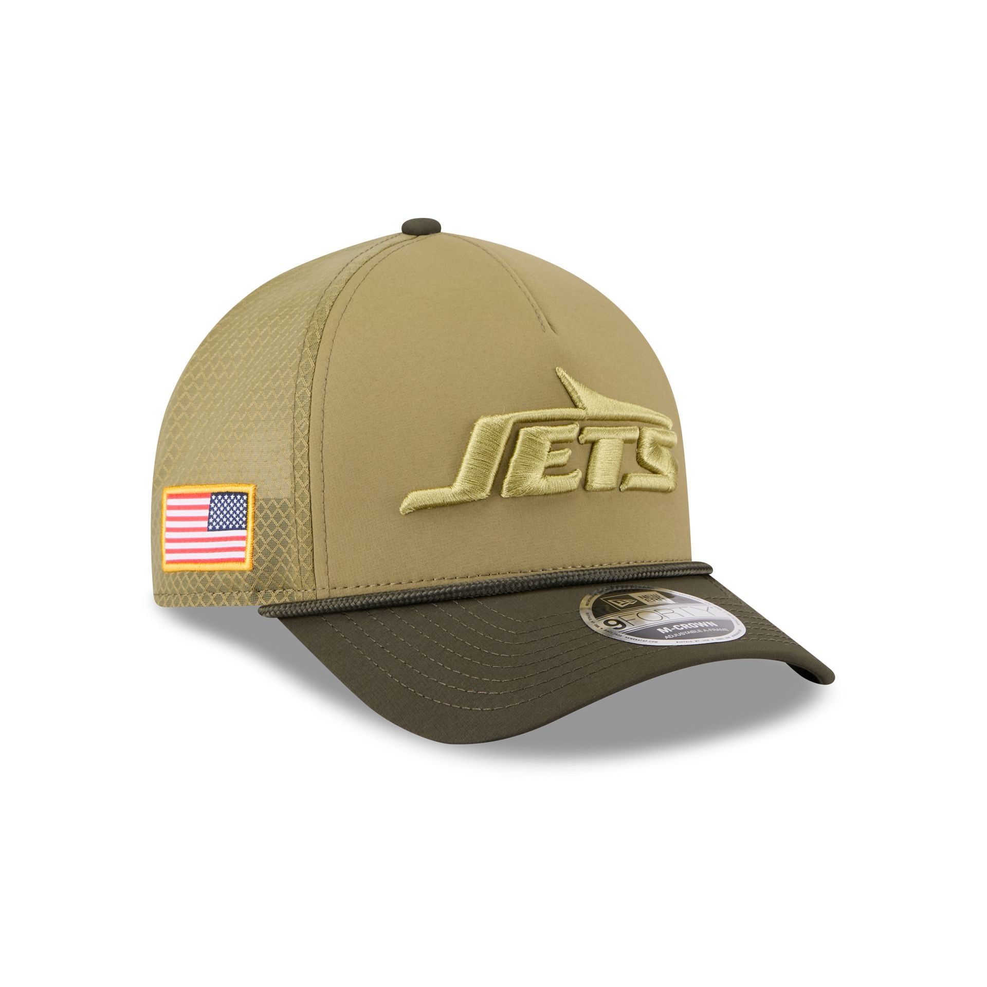 New Era New York Jets 2025 Salute to Service 9FORTY M-Crown A-Frame Trucker - baseball sapka