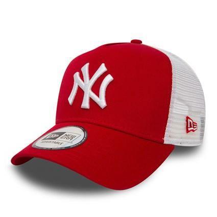 New Era New York Yankees Clean Trucker sapka, piros Baseball sapka - Sportmania.hu