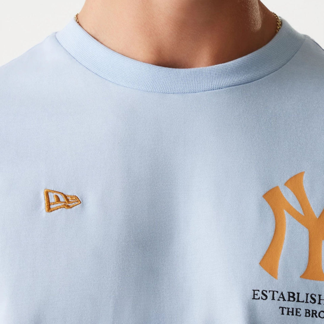 New Era New York Yankees MLB Baseball Graphic Pastel Blue Oversized póló - Sportmania.hu