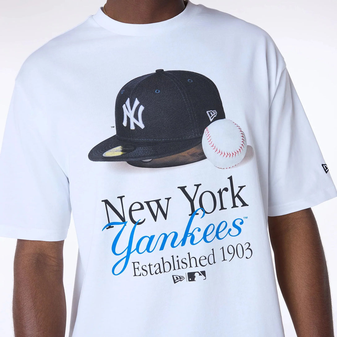 New Era New York Yankees MLB Script White Póló - Sportmania.hu