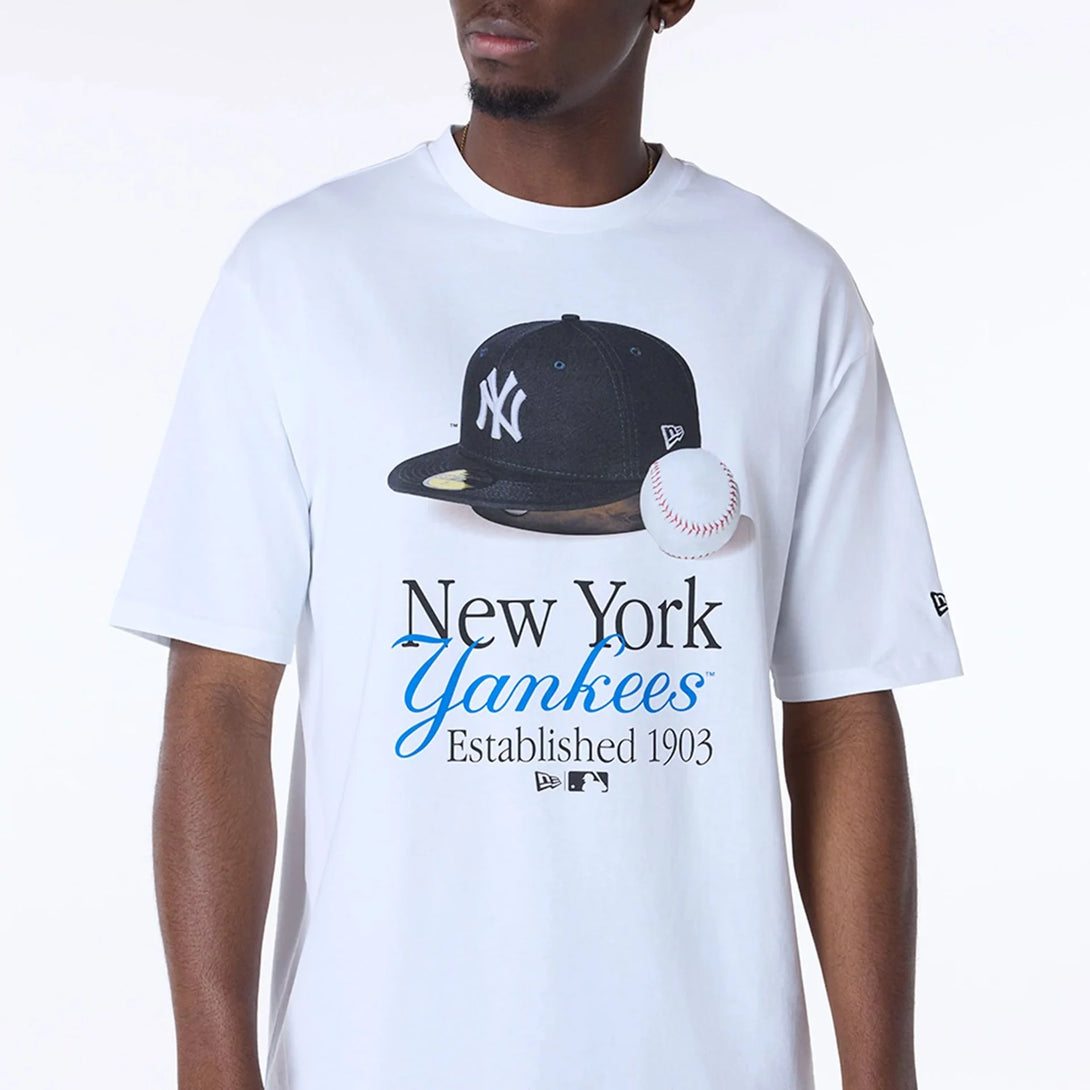 New Era New York Yankees MLB Script White Póló - Sportmania.hu