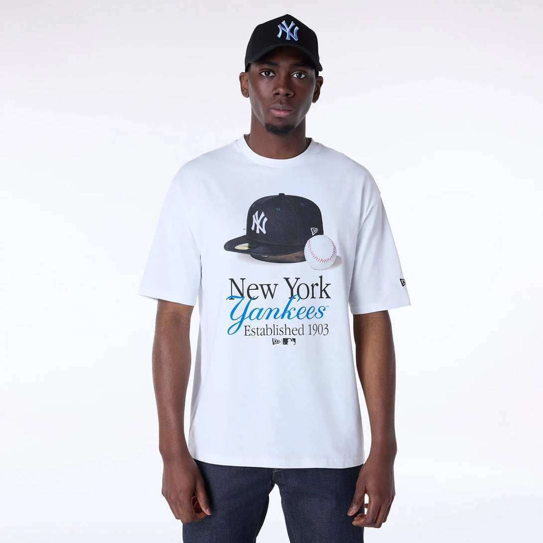 New Era New York Yankees MLB Script White Póló - Sportmania.hu