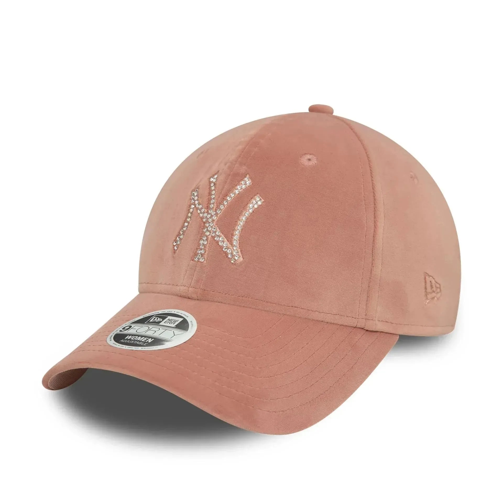 New Era New York Yankees Velour Diamante Pastel Pink 9FORTY baseball sapka, női