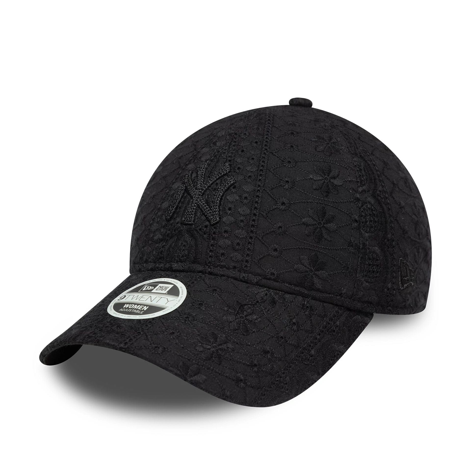New Era New York Yankees Womens MLB Broderie Black 9TWENTY baseball sapka