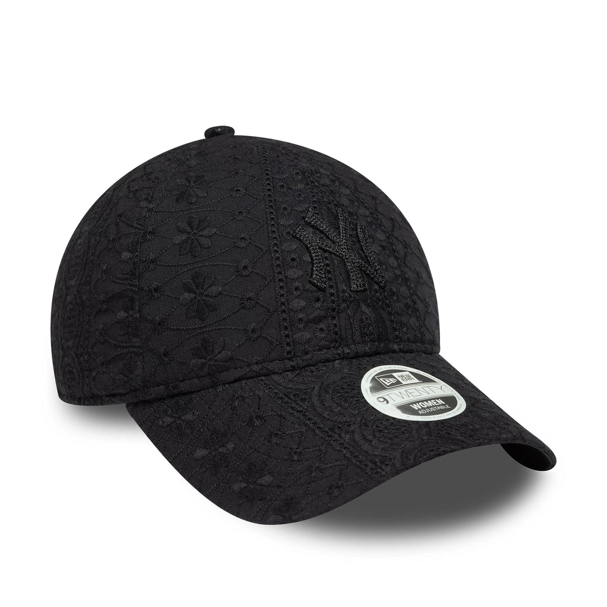 New Era New York Yankees Womens MLB Broderie Black 9TWENTY baseball sapka