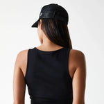 New Era New York Yankees Womens MLB Midi League Essential Black Crop Tank Top