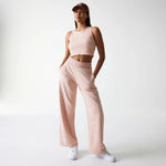 New Era New York Yankees Womens MLB Rib Pastel Pink Rib Tank Top