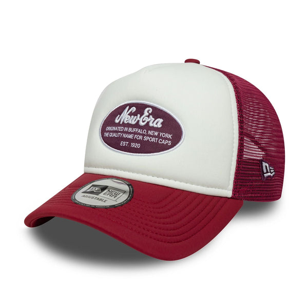 New Era Oval Foam Patch Dark Red 9FORTY A-Frame Trucker sapka - Sportmania.hu