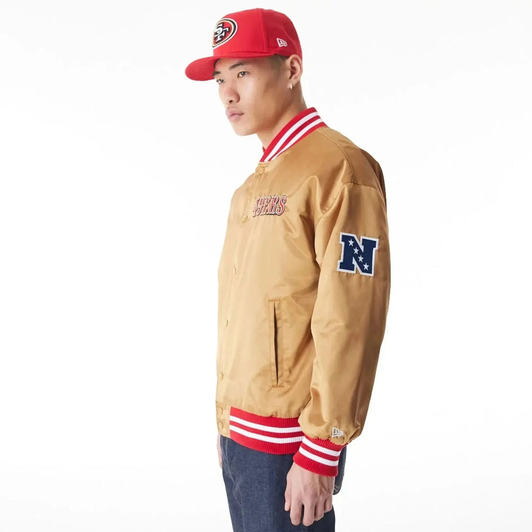 New Era San Francisco 49Ers NFL Beige Satin Bomber kabát - Sportmania.hu