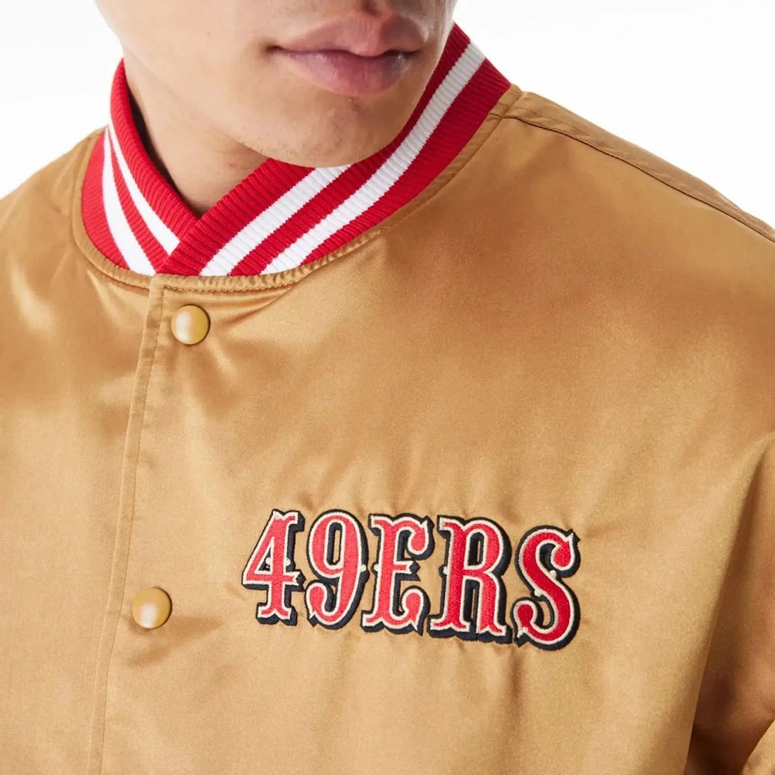 New Era San Francisco 49Ers NFL Beige Satin Bomber kabát - Sportmania.hu