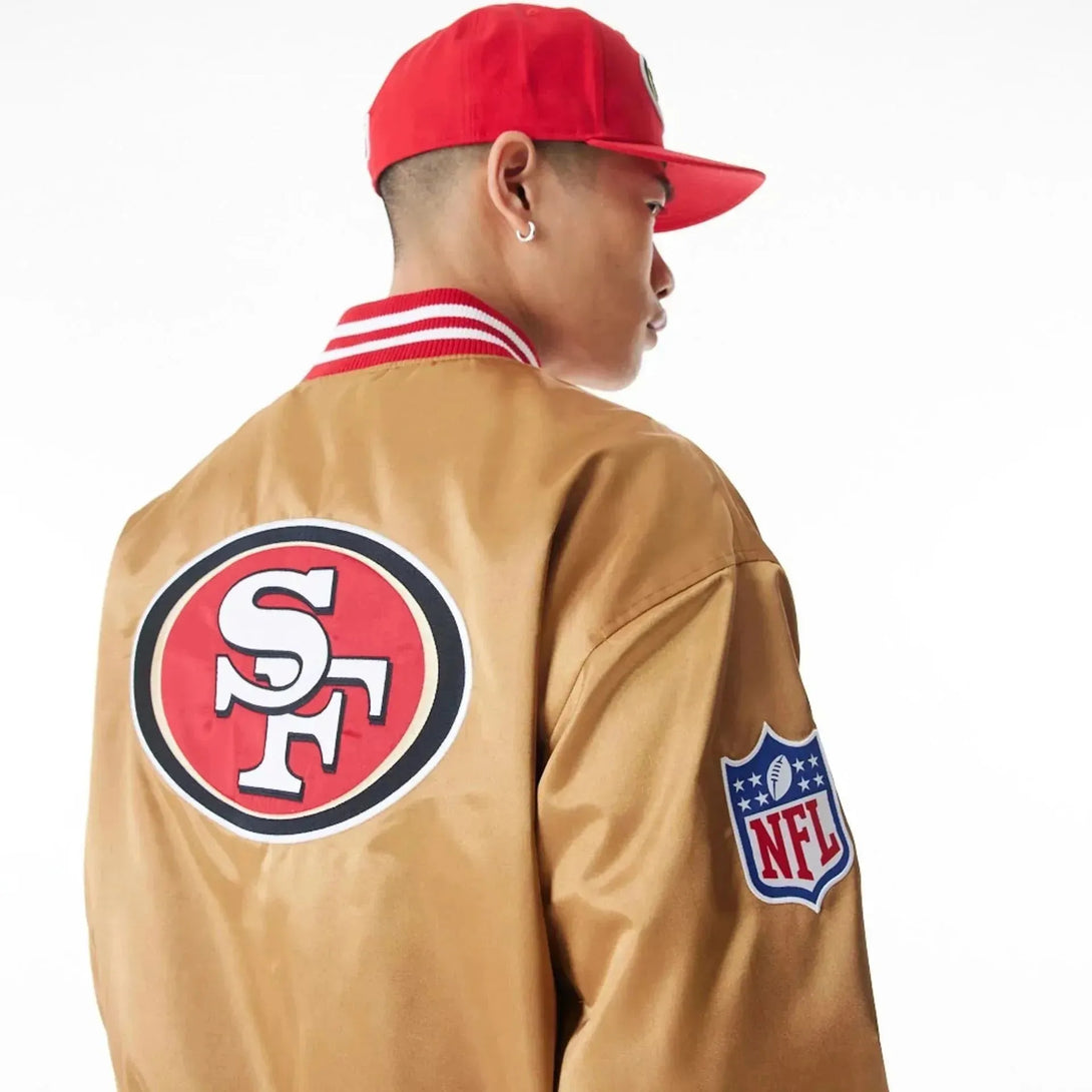 New Era San Francisco 49Ers NFL Beige Satin Bomber kabát - Sportmania.hu