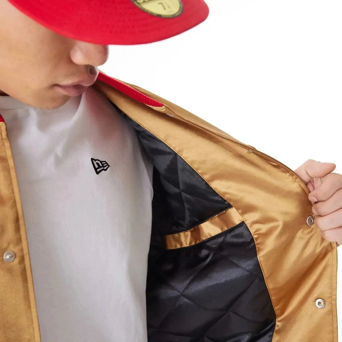 New Era San Francisco 49Ers NFL Beige Satin Bomber kabát - Sportmania.hu