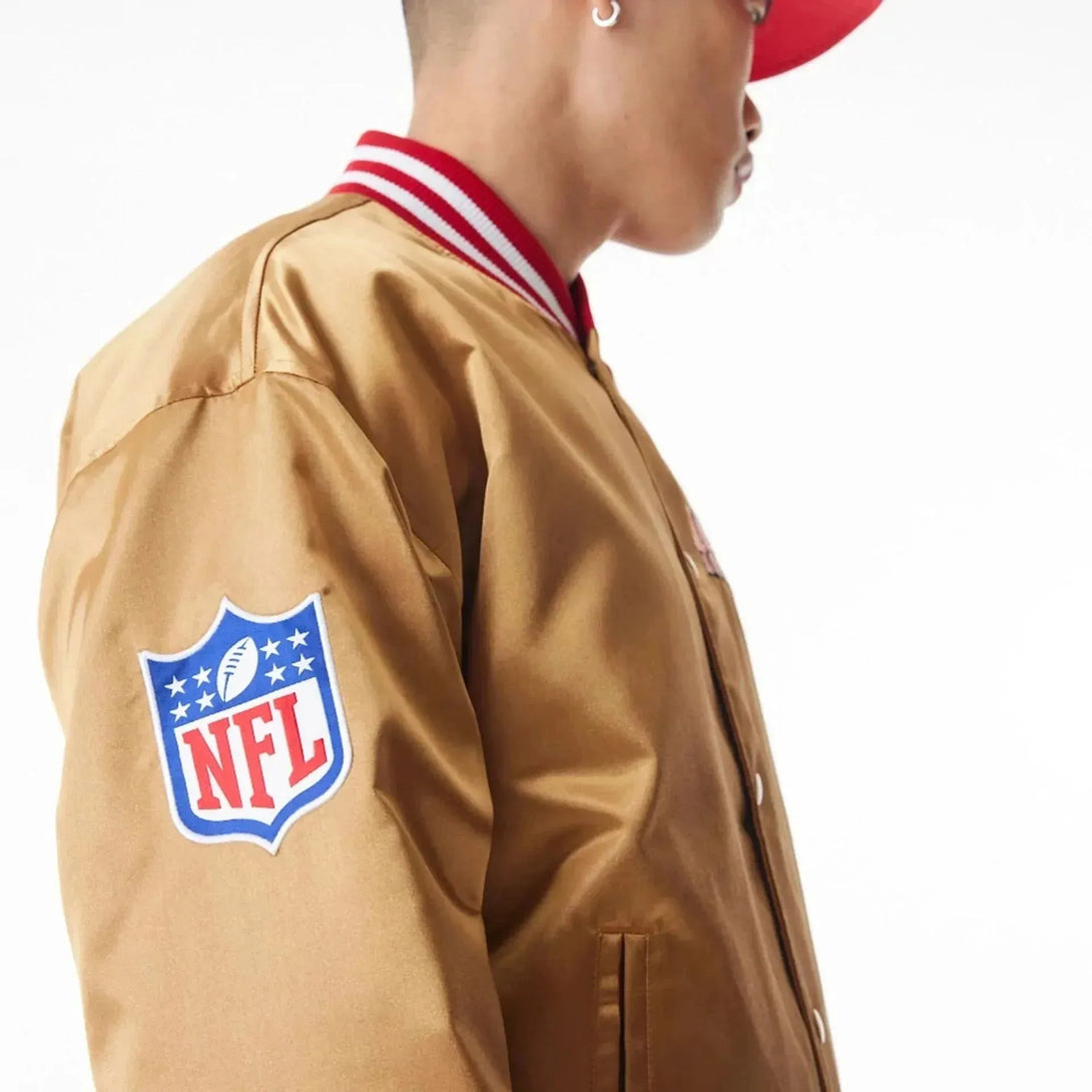 New Era San Francisco 49Ers NFL Beige Satin Bomber kabát - Sportmania.hu