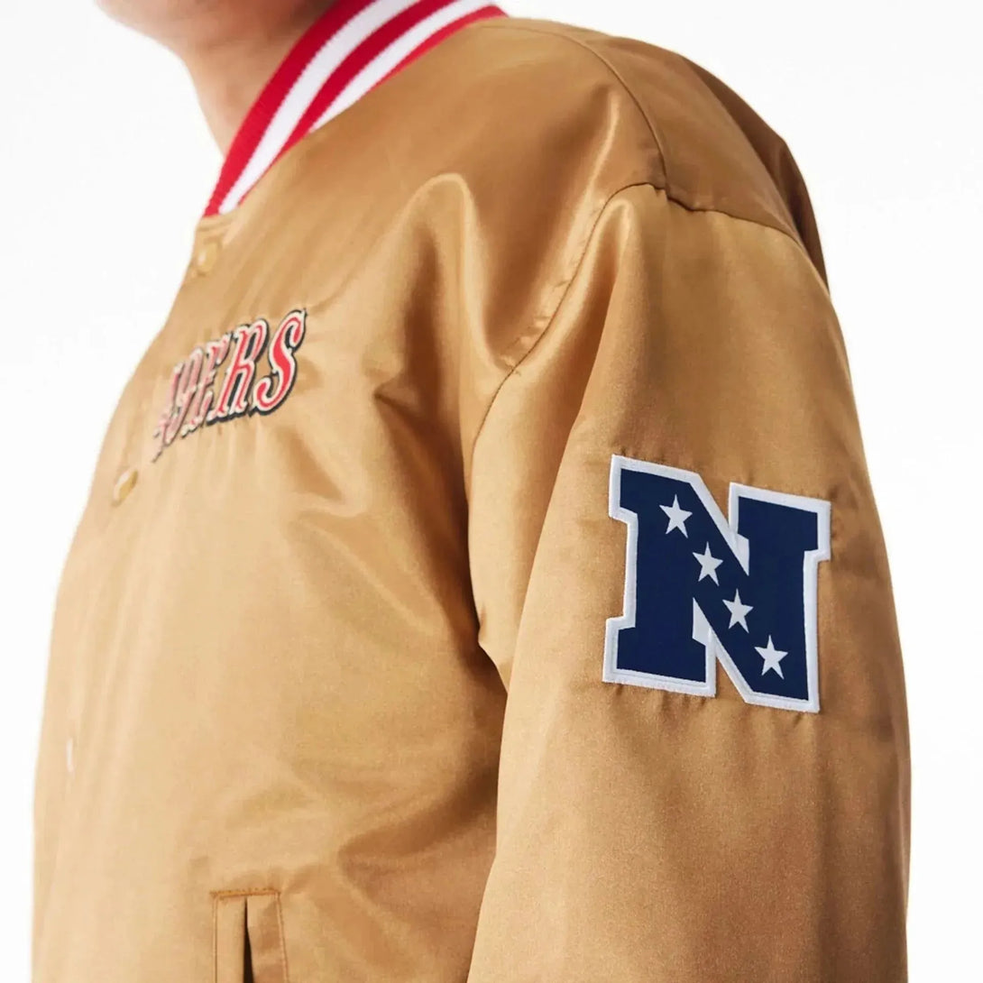 New Era San Francisco 49Ers NFL Beige Satin Bomber kabát - Sportmania.hu