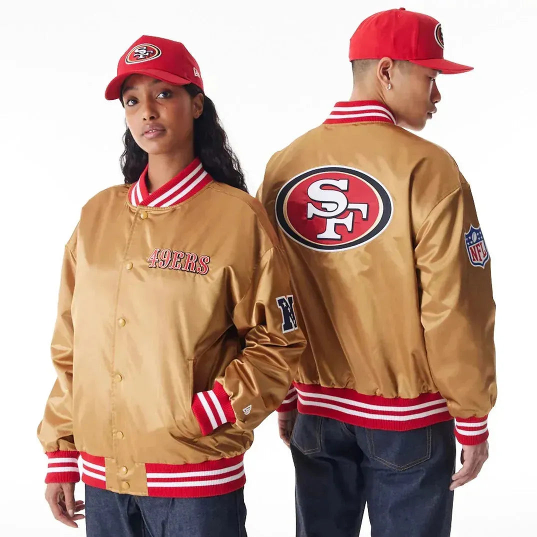 New Era San Francisco 49Ers NFL Beige Satin Bomber kabát - Sportmania.hu