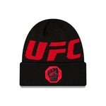 New Era Ultimate Fighting UFC MMA Black-Red Cuff Knit kötött sapka
